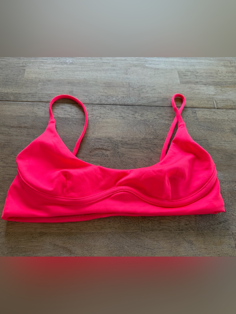 Left On Friday Sunday Top Neon Pink Wireless Bralette